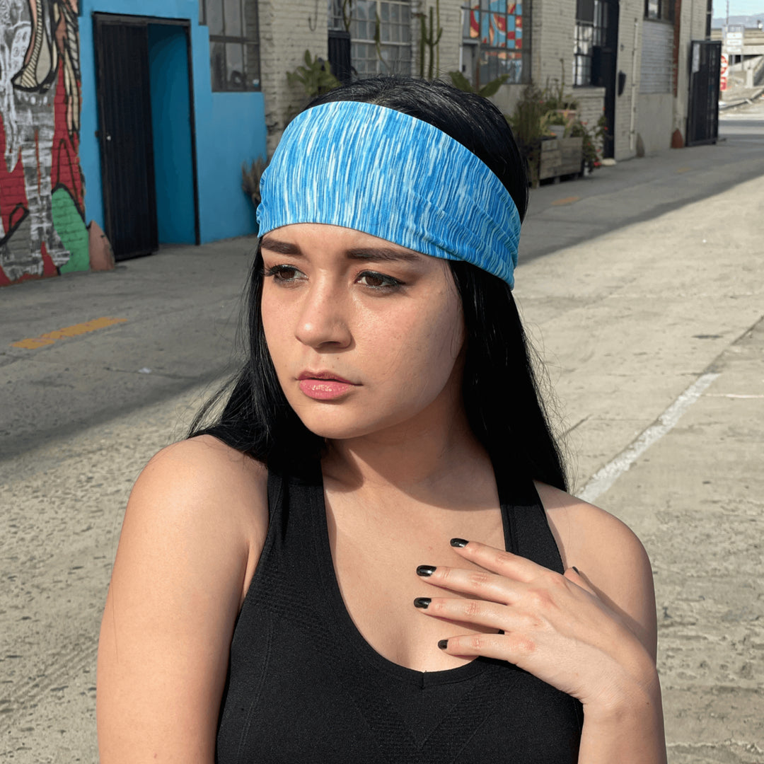 Extra-Wide Sport and Fitness Sweat-Wicking Headband Image 3