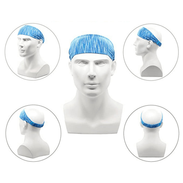 Extra-Wide Sport and Fitness Sweat-Wicking Headband Image 9