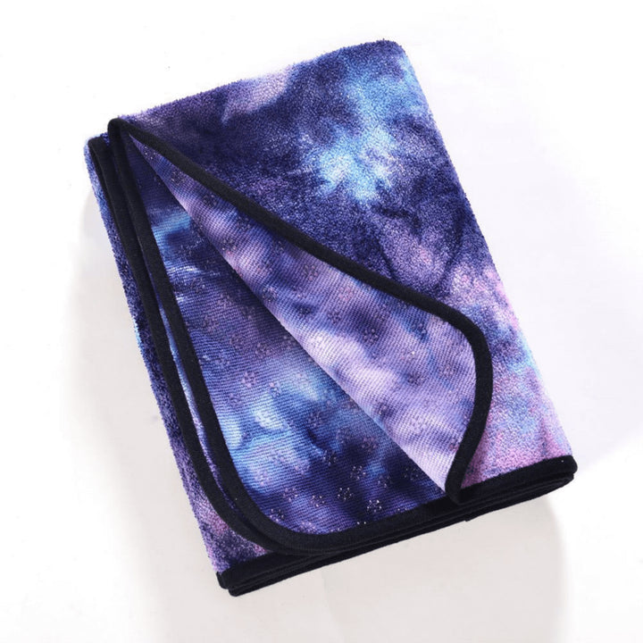 Tie Dye Yoga Mat Towel with Slip-Resistant Grip Dots Image 2