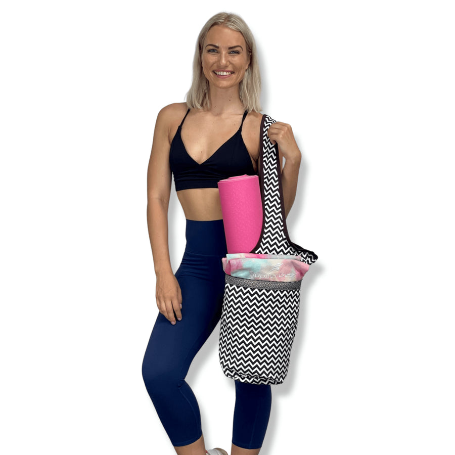 Yoga Mat Carrying Tote Bag with Large Pockets Image 1