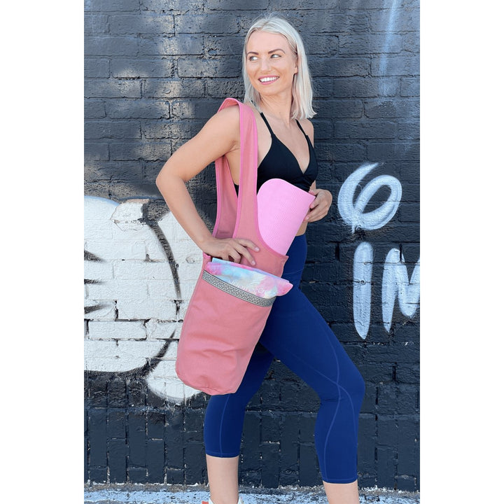 Yoga Mat Carrying Tote Bag with Large Pockets Image 1