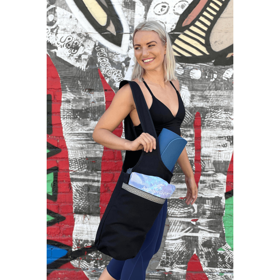 Yoga Mat Carrying Tote Bag with Large Pockets Image 6