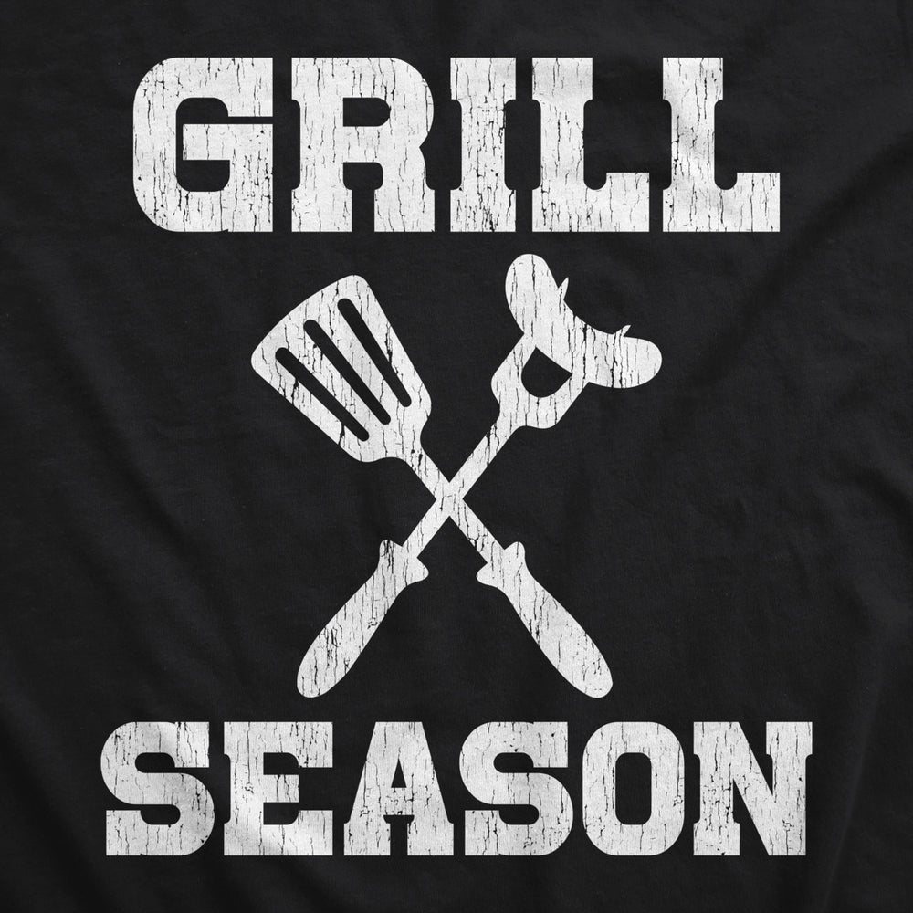Grill Season Cookout Apron Funny Outdoor BBQ Lovers Graphic Novelty Cooking Image 2