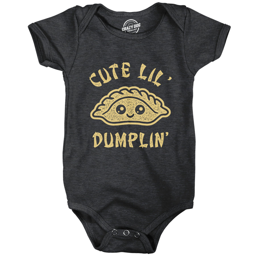 Cute Lil Dumplin Baby Bodysuit Funny Cute Infant Romper Graphic Novelty Jumper Image 1