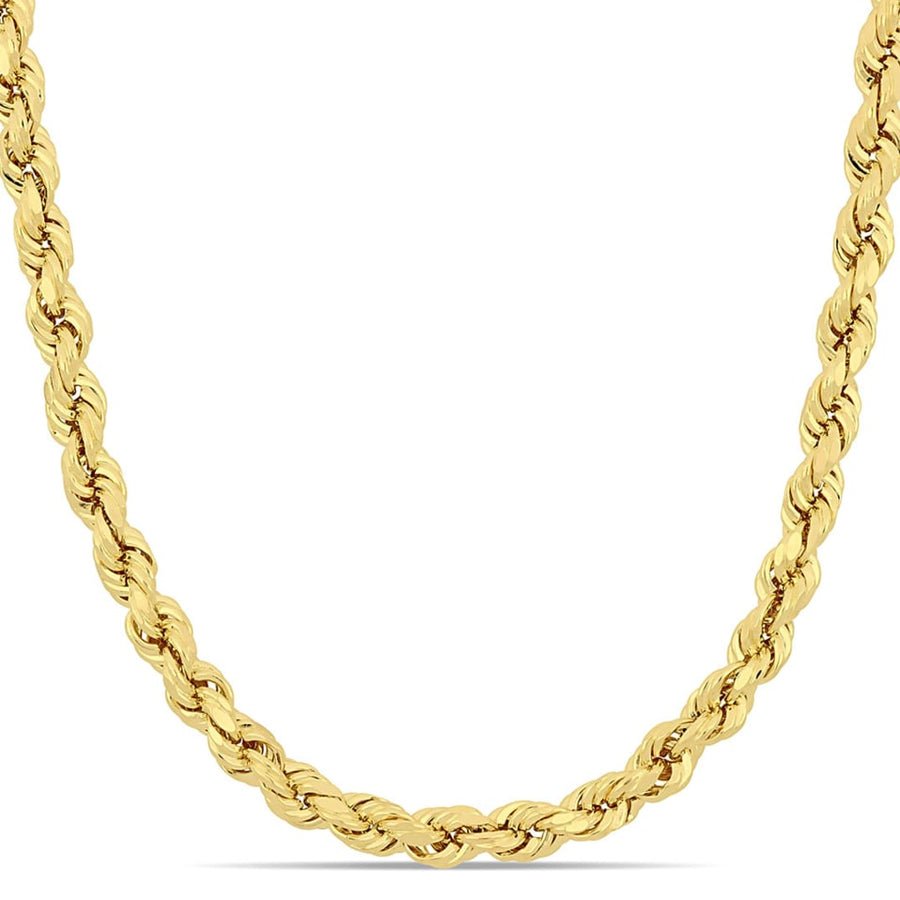 14k Yellow Gold Rope Chain Necklace (24 Inches) Image 1