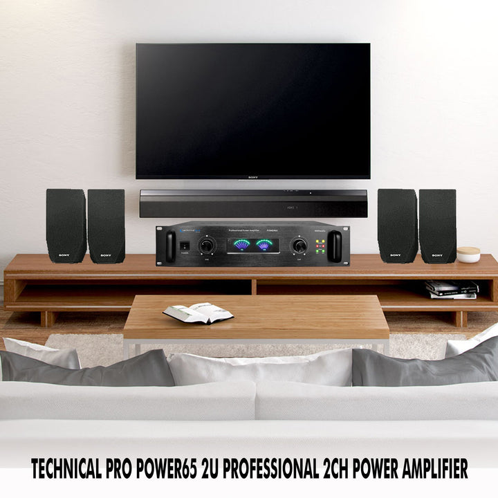 Technical Pro 6000 Watts 2 Channel Digital Stereo Power AmplifierAudio Amplifier for Home Speaker Systems Image 6