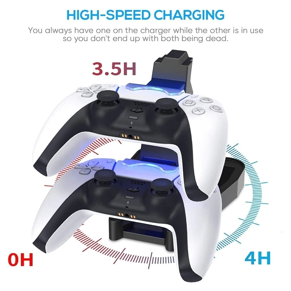 Newest PS5 Charging Station DockDual USB Type C Fast Charging PlayStation 5 Controller Durable ChargerSafety Chip Image 2