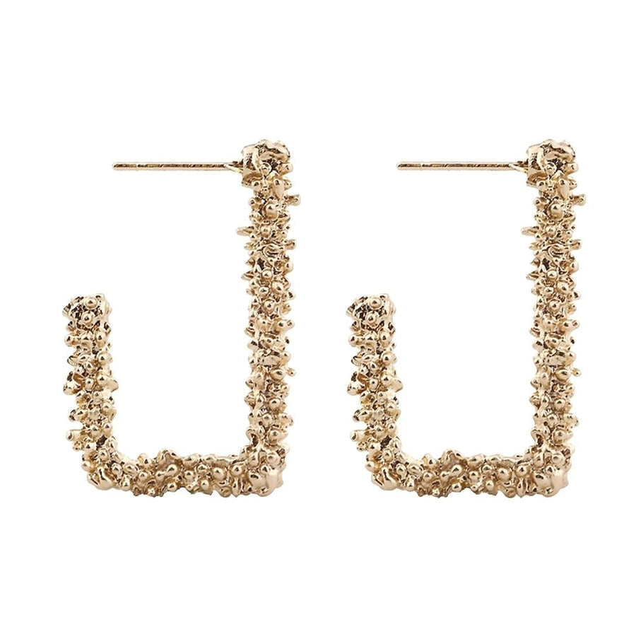Fashion Women Simple U-Shape Geometric Ear Stud Earrings Statement Jewelry Decor Image 1