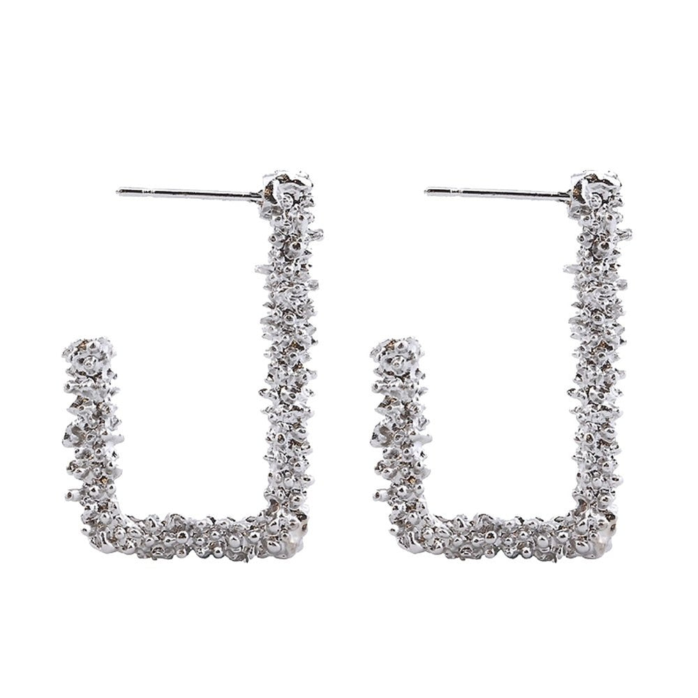 Fashion Women Simple U-Shape Geometric Ear Stud Earrings Statement Jewelry Decor Image 2