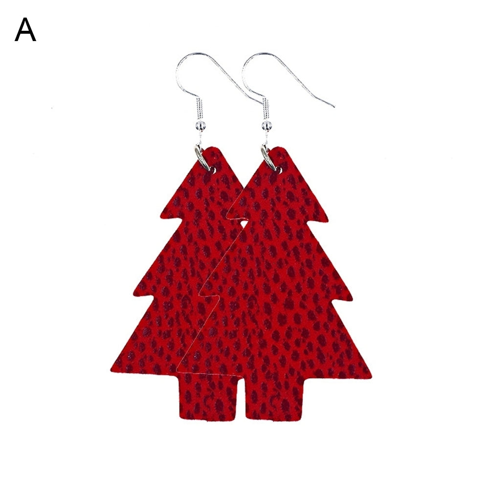 2 Pair Women Fashionable Christmas Tree Eardrop Hook Earrings Jewelry Accessory Image 2