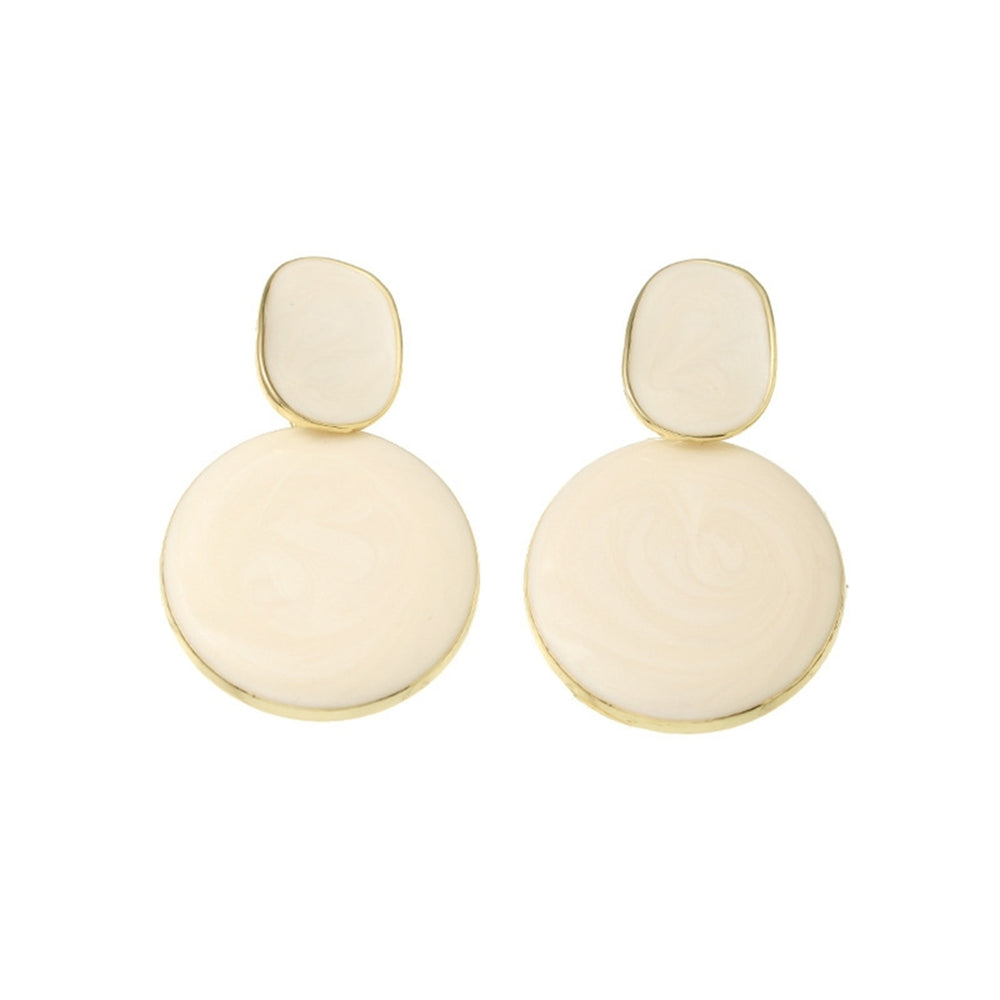 1 Pair Drop Earrings Non-fading All-match Lightweight Geometric Stud Hook Tassel Earrings for Party Image 2