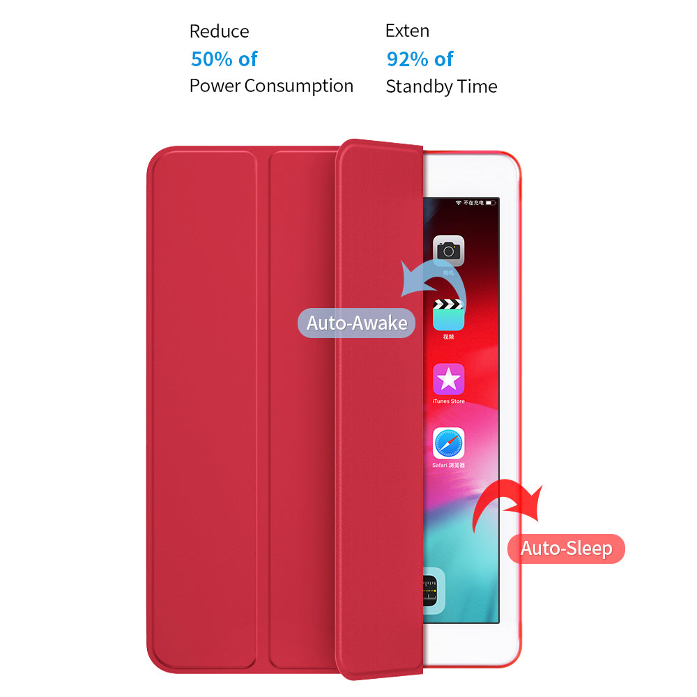 navor Smart Cover Compatible with iPad 9.7-Inch20182017 Model6th and 5th GenerationLightweight Auto Wake and Sleep-Red Image 2