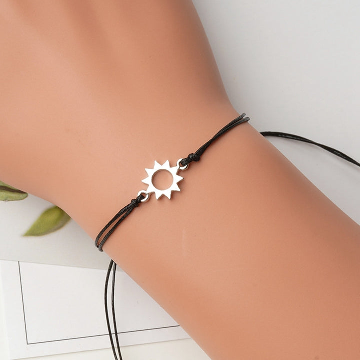 2Pcs Unisex Moon Sun Style Adjustable Couple Bracelet Friend Gift Accessories Image 3