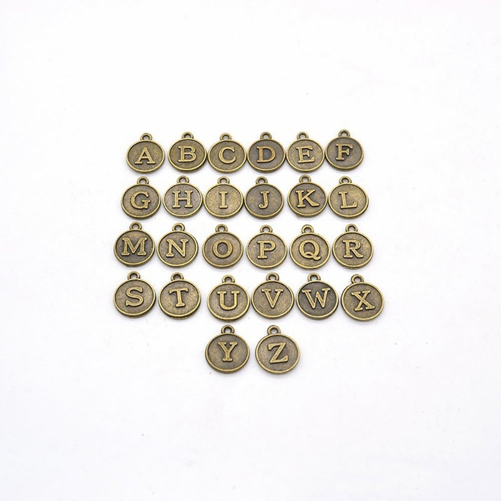 26Pcs English Alphabet A-Z Letter Charms for Bracelet Neckalce Jewelry Making Image 2