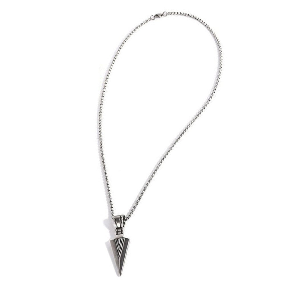 Fashion Men Arrow Head Pendant Necklace Street Party Long Chain Jewelry Gift Image 2