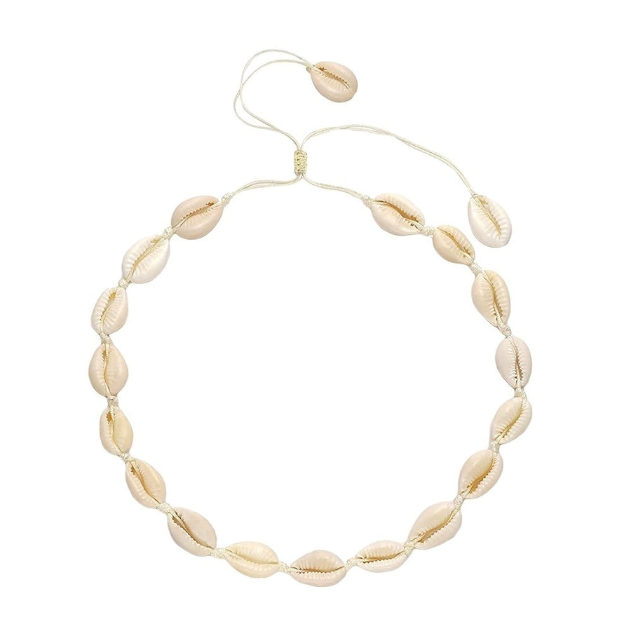 Hawaiian Cowrie Shell Charm Adjustable Necklace Women Handmade Jewelry Gift Image 1