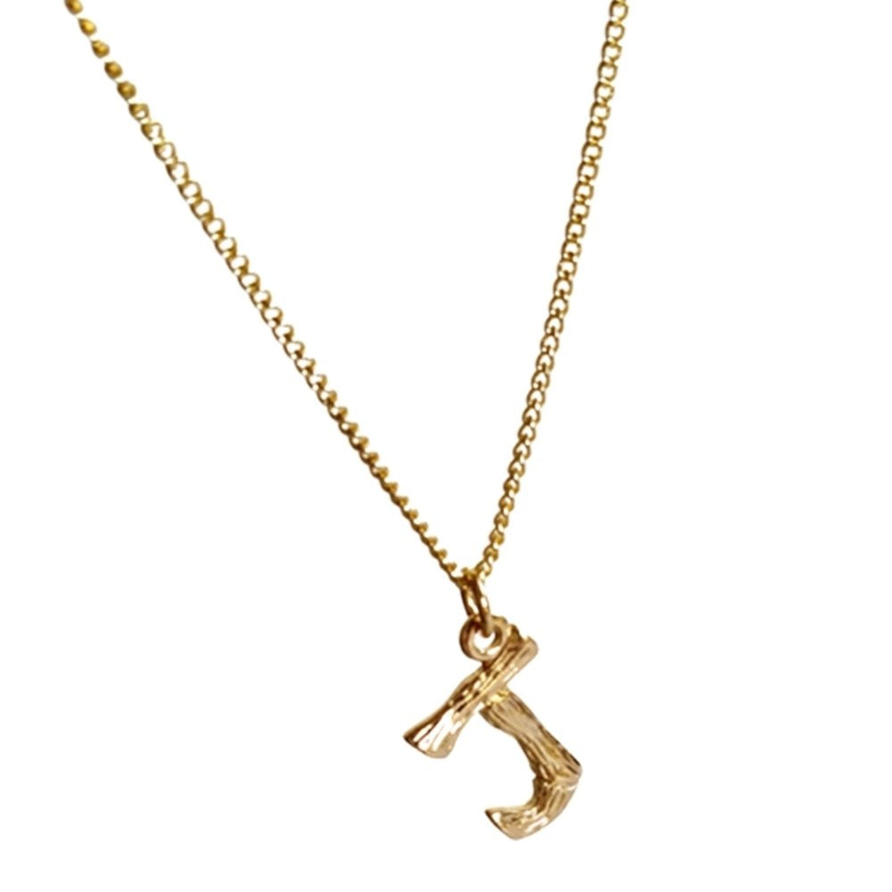 Minimalist Women Letter Alphabet Pendant Short Chain Necklace Party Jewelry Gift Image 2