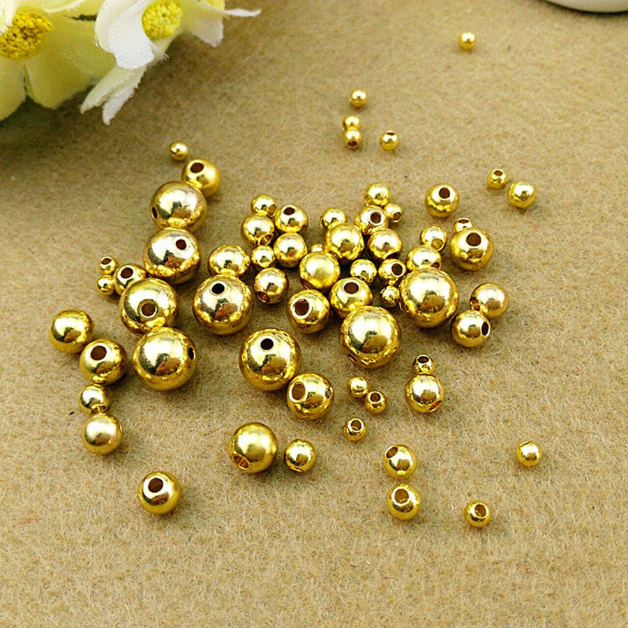 5 Boxes 2-5mm Spacer Bead Multi-size Wear-resistant Iron Stylish Spacer Beads for Handcraft Image 1