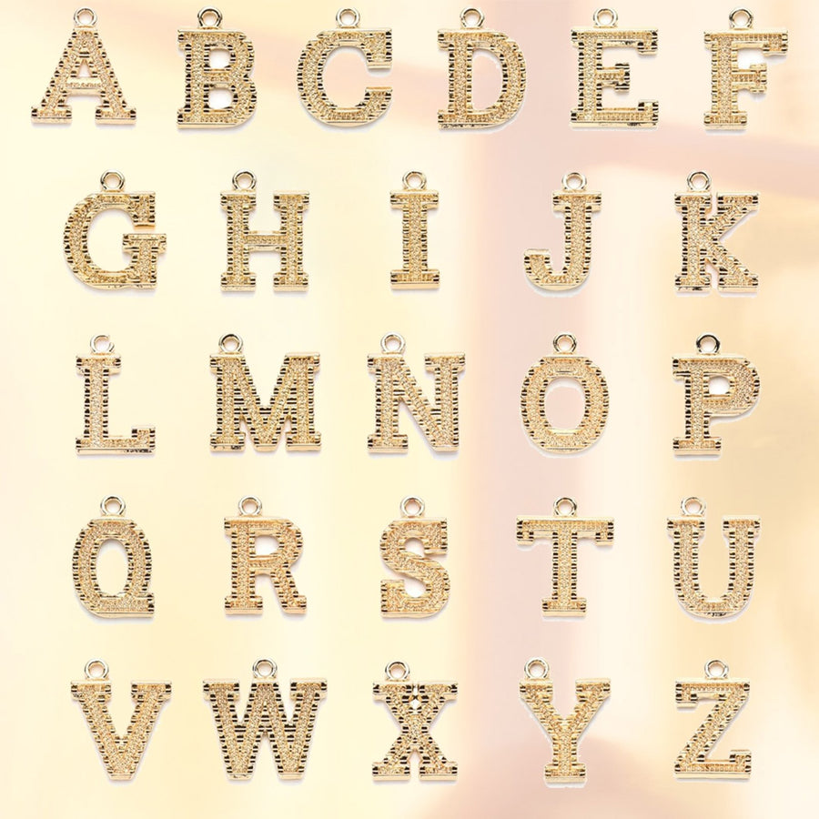 18K Pendant Letter-shaped Anti-allergic Alloy Stylish Jewelry Pendants for Necklace Image 1
