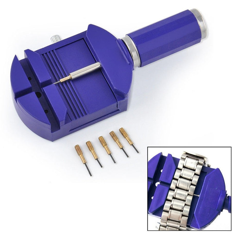 Bracelet Wrist Watch Band Adjuster Repair Tool Set Link Strap Remover + 5 Pins Image 1