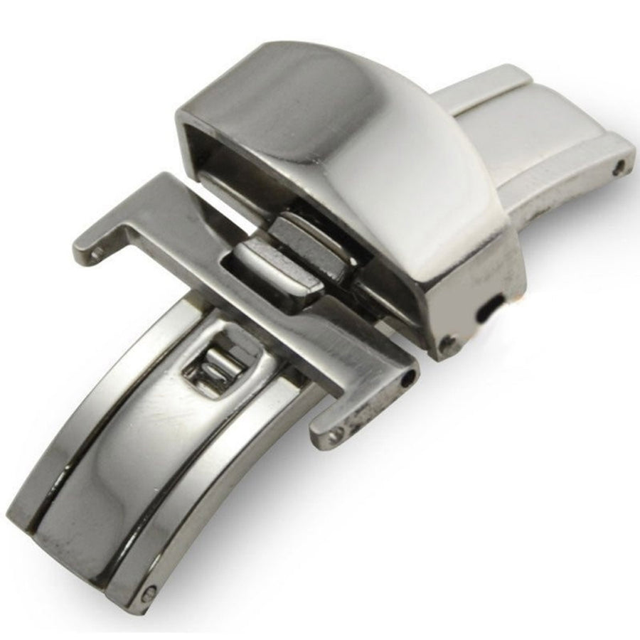 16/18/20mm Stainless Steel Butterfly Deployment Clasp Replacement Watch Buckle Image 1