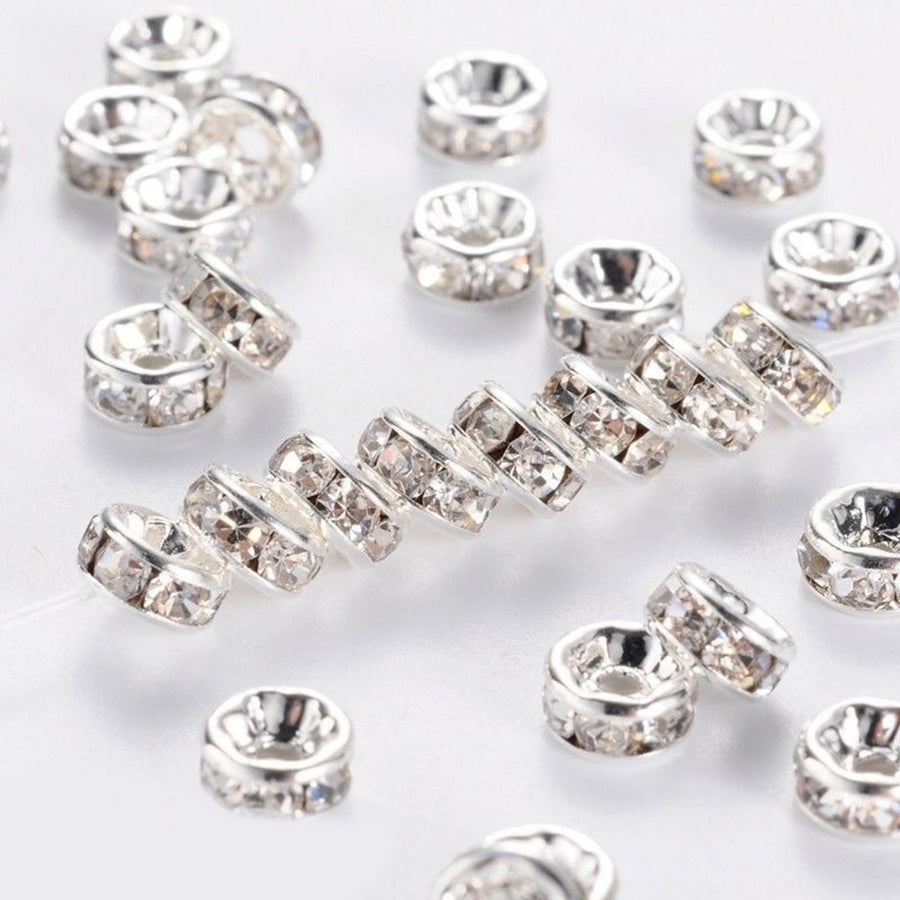 1 Pack Clear Round Loose Spacer Beads DIY Bracelet Jewelry Making Crafts 8mm Image 1