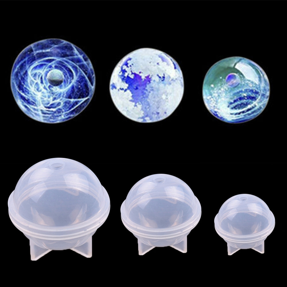 20/30/40/50/60mm Silicone Ball Maker Mold Round Sphere Mould DIY Craft Ornament Image 2