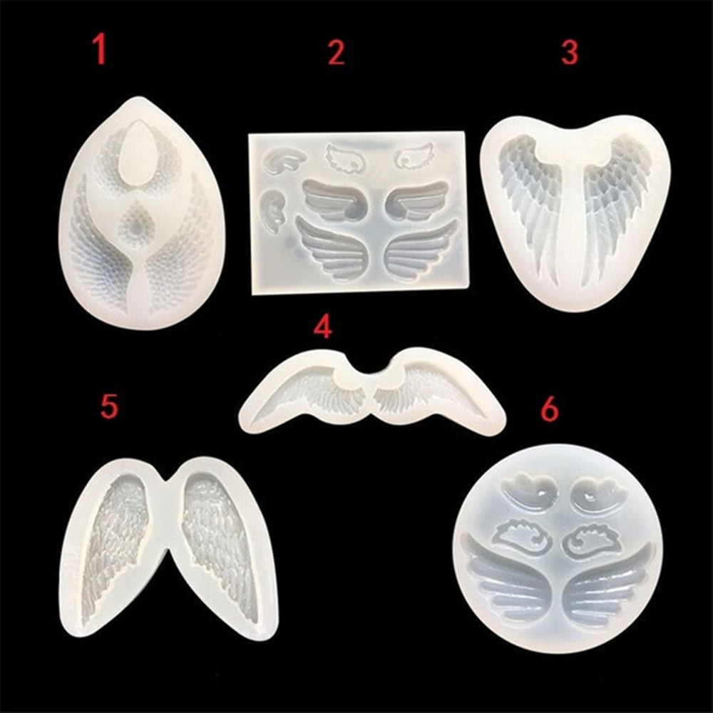 Silicone Mold Angle Wing Mirror Mould DIY Craft Jewelry Epoxy Resin Mold Tool Image 2