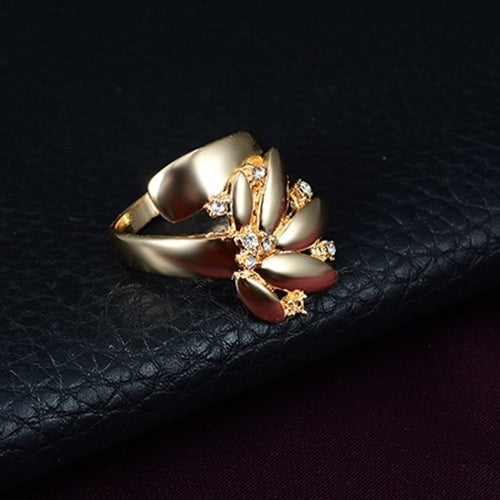 Wedding Party Leaf Faux Pearl Pendant Choker Necklace Ring Earrings Bracelet Set Image 7