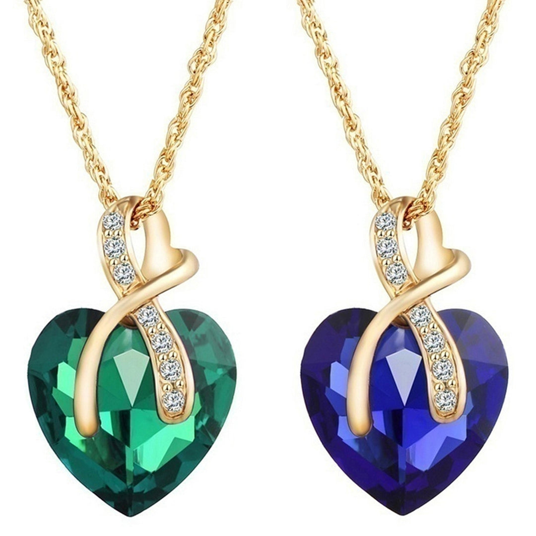 Jewelry Set Heart-Shaped Durable Alloy Necklace Earrings Jewelry Sets for Party Image 4