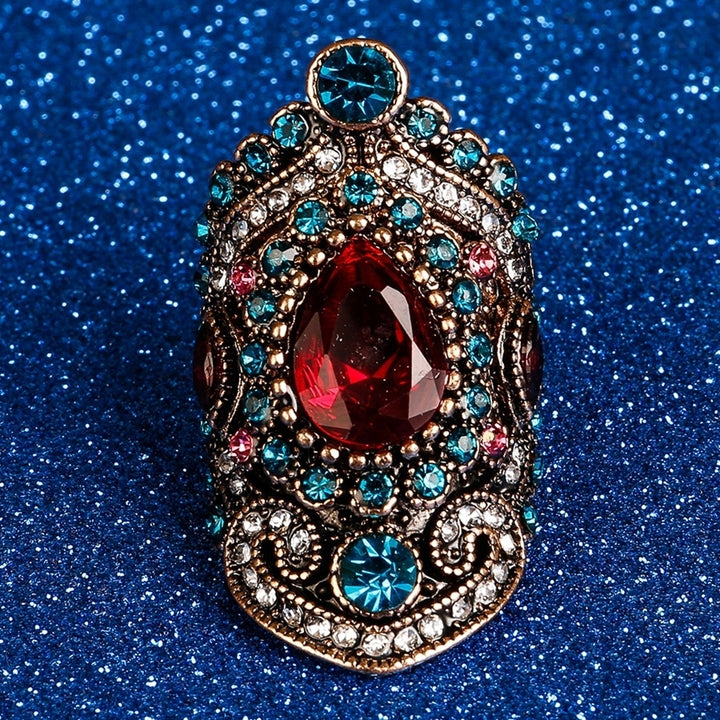 Women Bohemian Rhinestone Drop Earrings Eardrop Necklace Party Club Jewelry Set Image 10