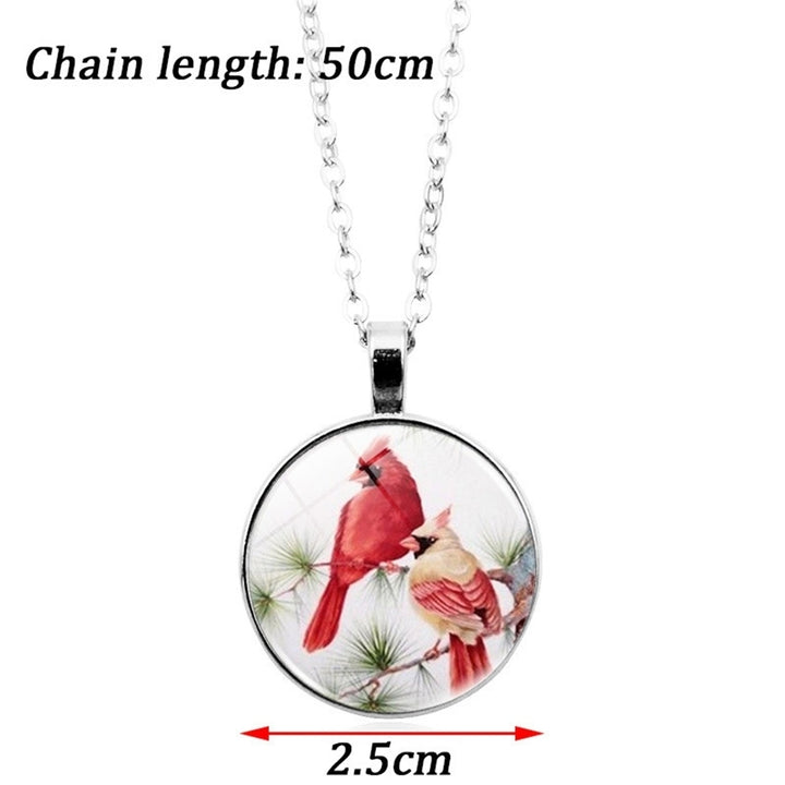3Pcs Cardinal Bird Glass Cabochon Pendant Women Necklace Bracelet Earrings Image 9