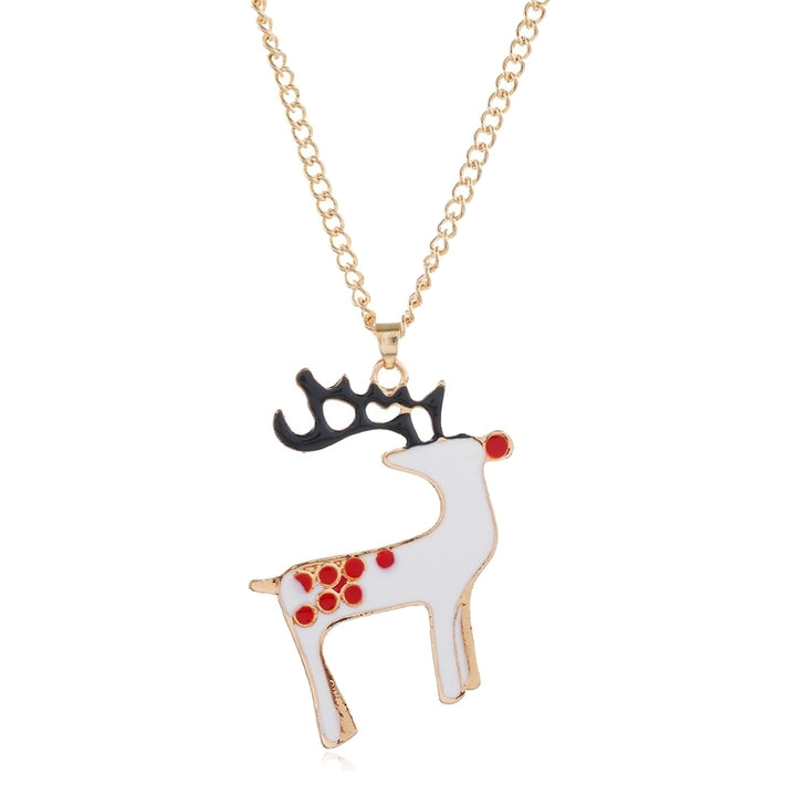 Christmas Tree Santa Elk Bell Earrings Bracelet Ring Necklace Women Jewelry Set Image 12