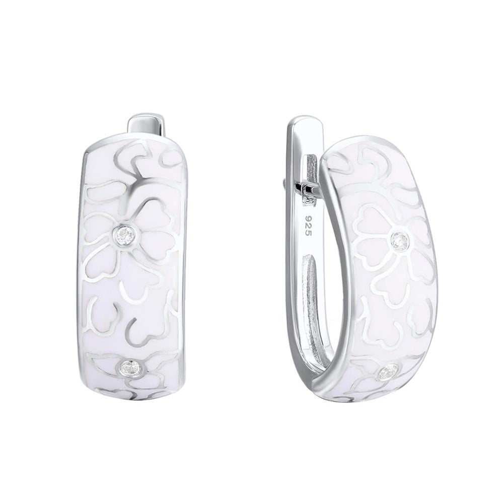 Women Rhinestone Flower Round Pendant Chain Necklace Huggie Earrings Finger Ring Image 6