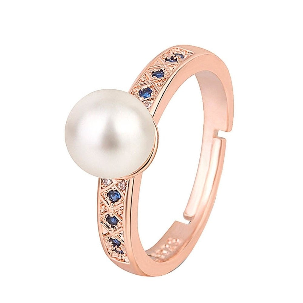 Women Rhinestone Faux Pearl Moon Pendant Necklace Bracelet Ring Earrings Jewelry Image 2
