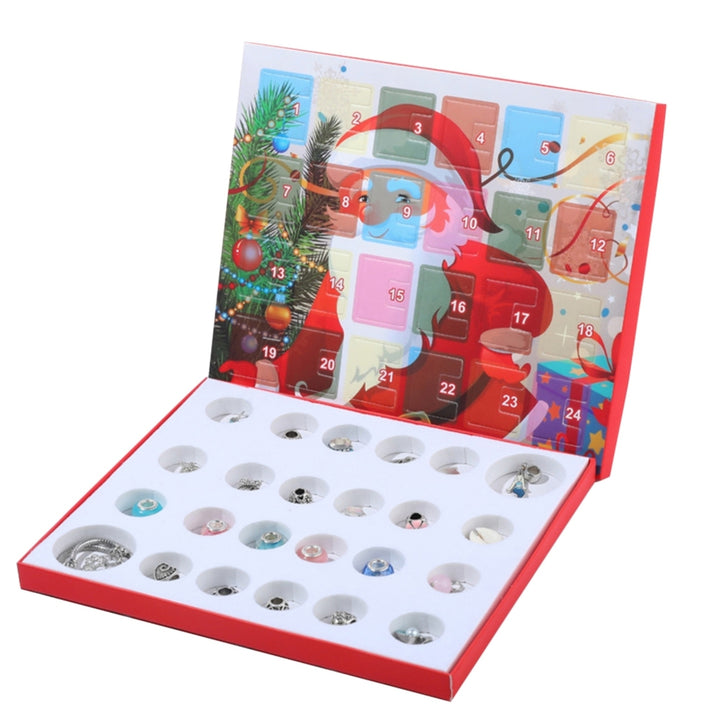 Xmas Countdown Santa Calendar Beads DIY Bracelet Jewelry Making Kit Kids Gift Image 10