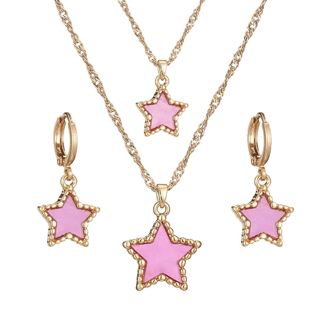 1 Set Jewelry Suit Creative Exquisite Acrylic Star Shape Jewelry Suit for Women Image 9