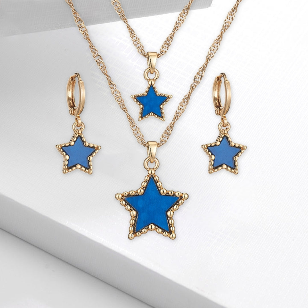 1 Set Jewelry Suit Creative Exquisite Acrylic Star Shape Jewelry Suit for Women Image 12