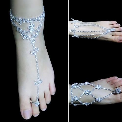 1Pc Barefoot Sandals Foot Wedding Party Jewelry Beach Dancing Ankle Chain Image 1