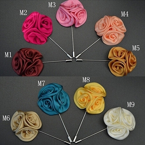Mens Lapel Rose Flower Stick Bar Brooch Pin Wedding Suit Accessory Jewelry Gift Image 1