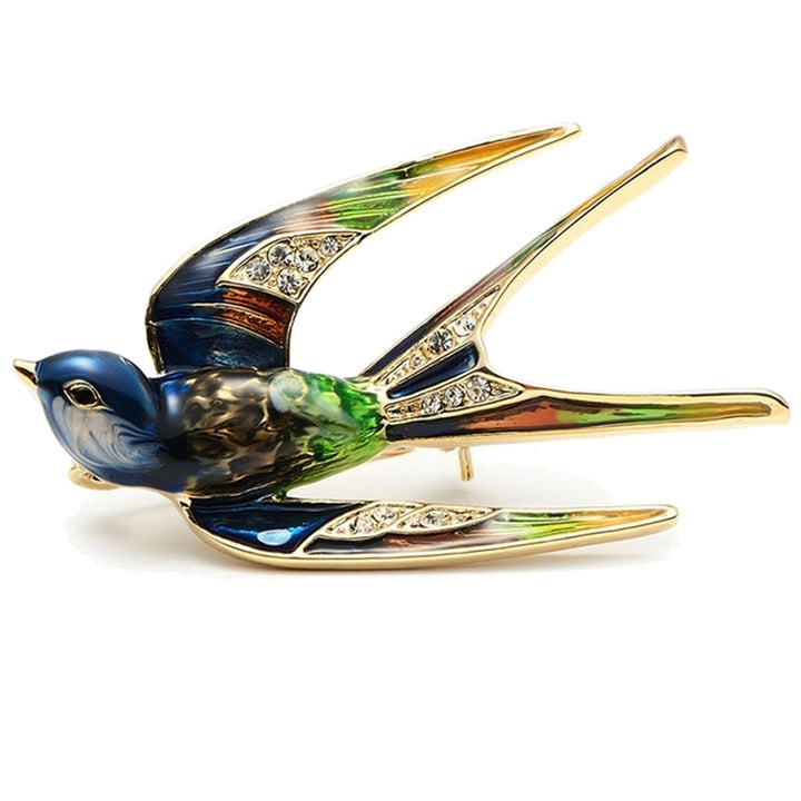Fashion Women Enamel Swallow Bird Collar Brooch Pin Lapel Clothes Jewelry Decor Image 10