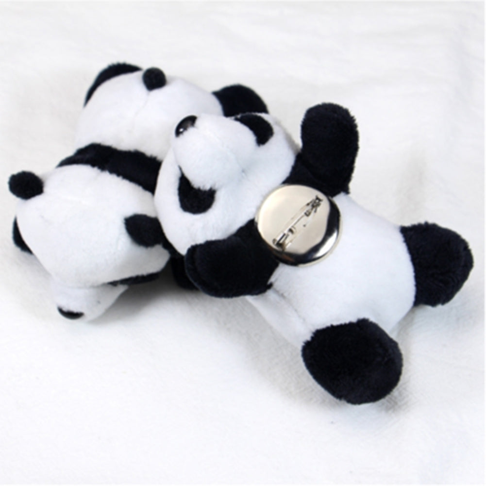 Cute Cartoon Plush Panda Brooch Pin Buckle Clothes Lapel Backpack Decor Gift Image 12