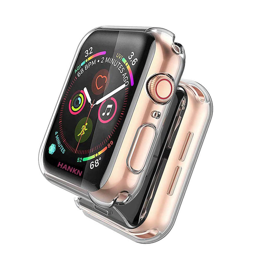 navor Shockproof Full Hard Cover Compatible with Apple Watch Series 6,5,4,SE 44mm (Clear) Image 1