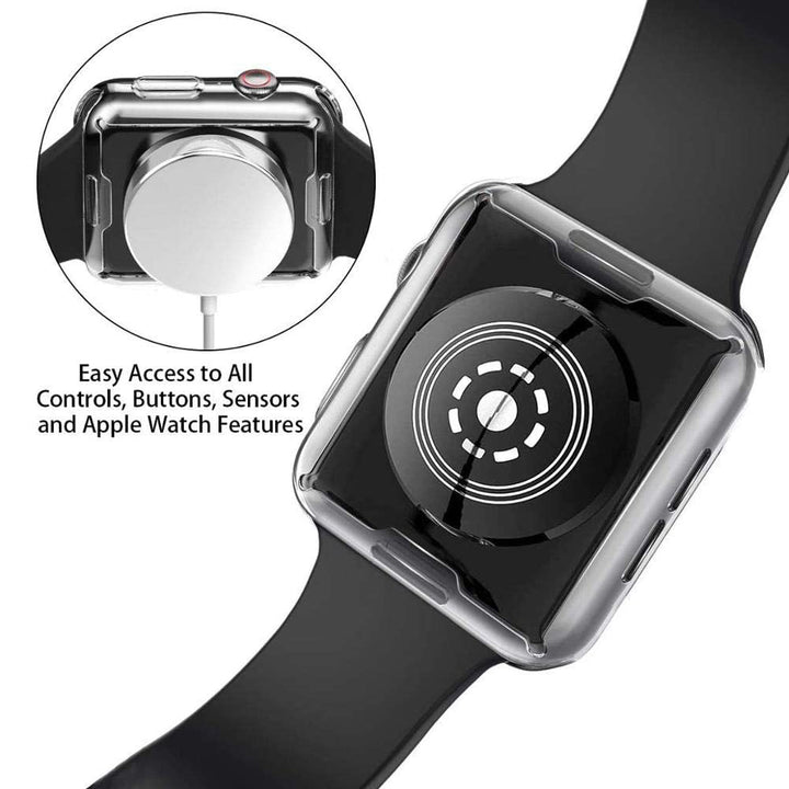 navor Shockproof Full Hard Cover Compatible with Apple Watch Series 6,5,4,SE 44mm (Clear) Image 4