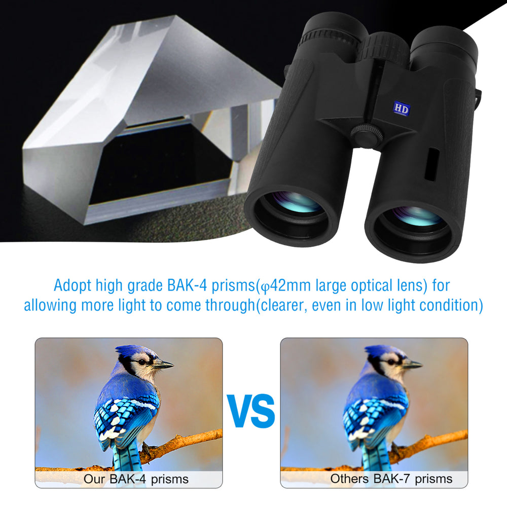 12X Zoom Binoculars with FMC Lens Foldable Telescope for Concert Bird Watching Hunting Sports Events Concerts Image 2