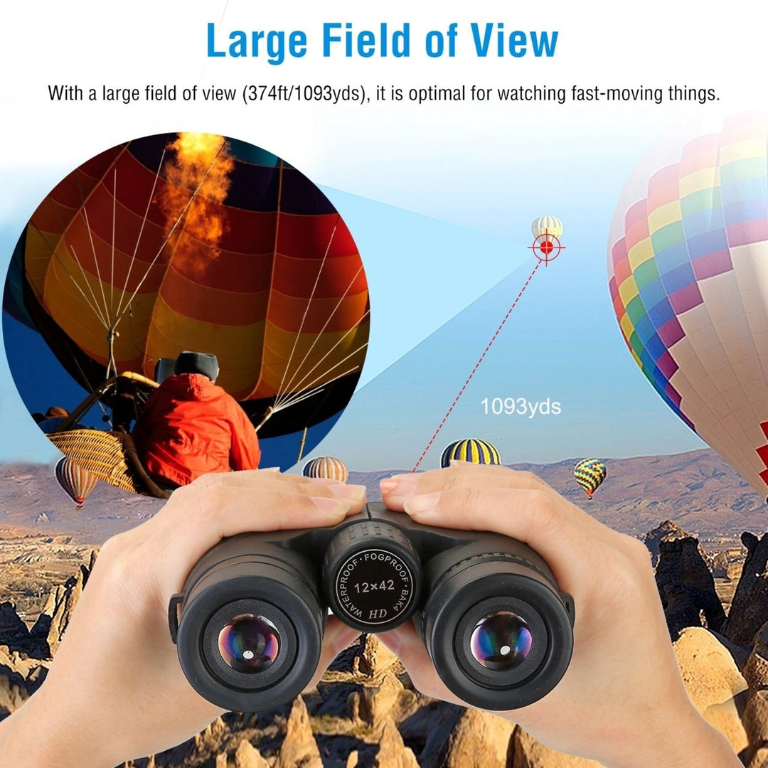 12X Zoom Binoculars with FMC Lens Foldable Telescope for Concert Bird Watching Hunting Sports Events Concerts Image 3