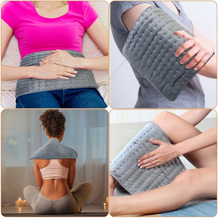 Electric Heating Pad for Shoulder Neck Back Spine Legs Feet Pain Relief 9 Temperature Levels 4 Timer Modes Image 6
