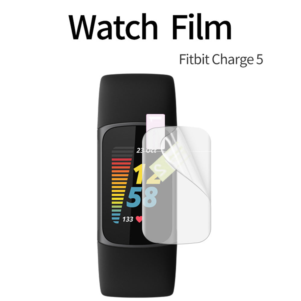 navor(6-Pack)Compatible with Fitbit Charge 5 Screen Protector,HD Transparent Waterproof Full Coverage Anti-fingerprint Image 6
