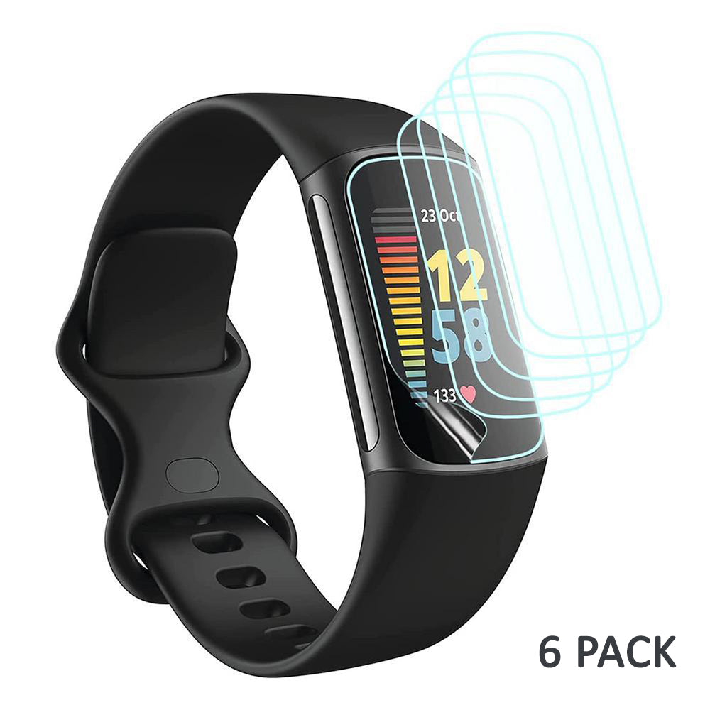 navor(6-Pack)Compatible with Fitbit Charge 5 Screen Protector,HD Transparent Waterproof Full Coverage Anti-fingerprint Image 8