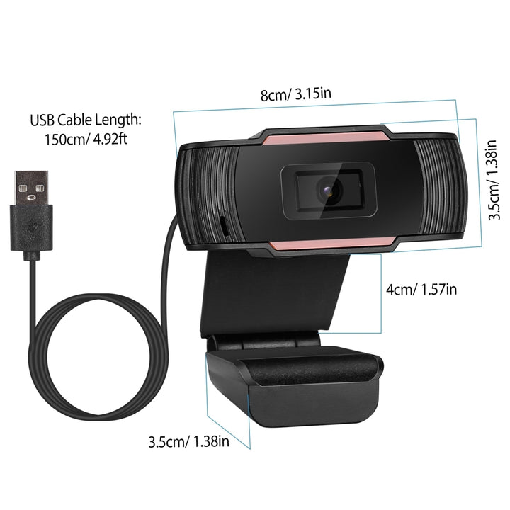1080P USB Webcam Streaming USB Camera 170 Degree Vertical Adjustment Clip For PC Video Conferencing Gaming Facetime Image 6